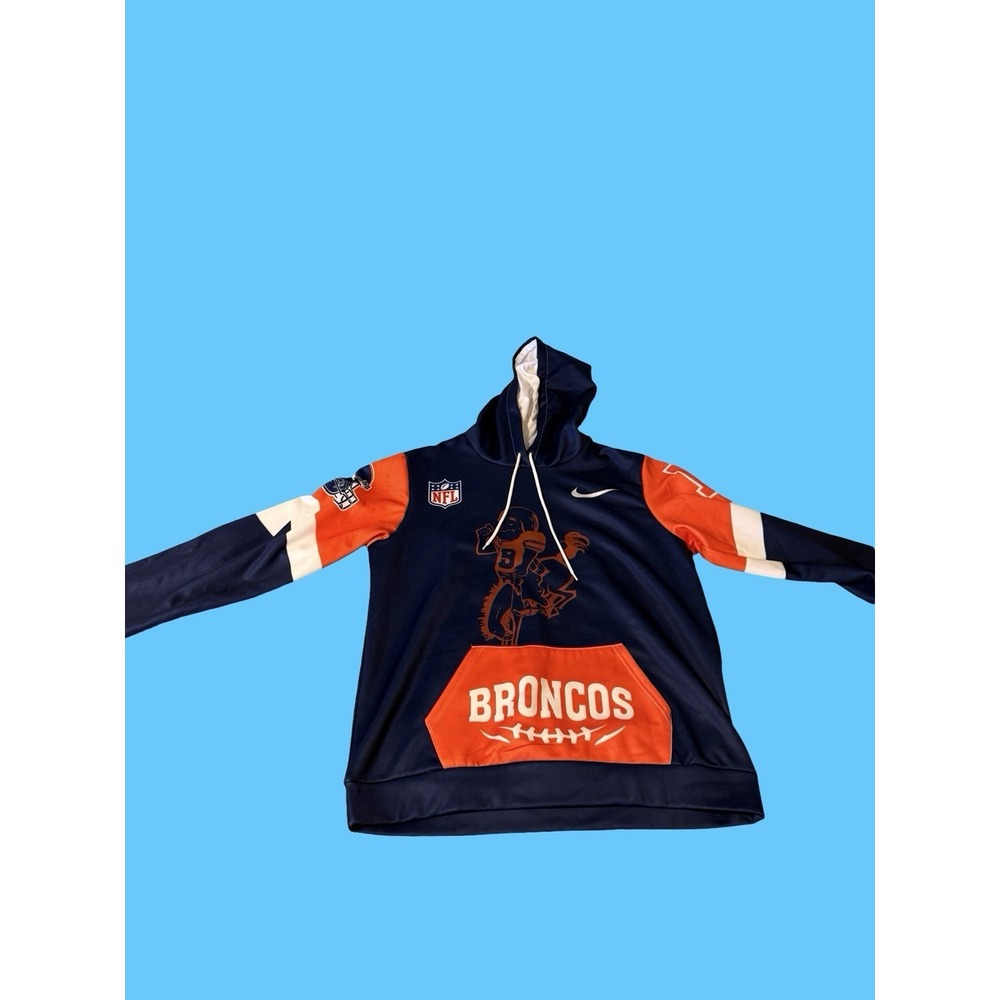 Nike Denver Broncos Navy & Orange Pullover Hoodie